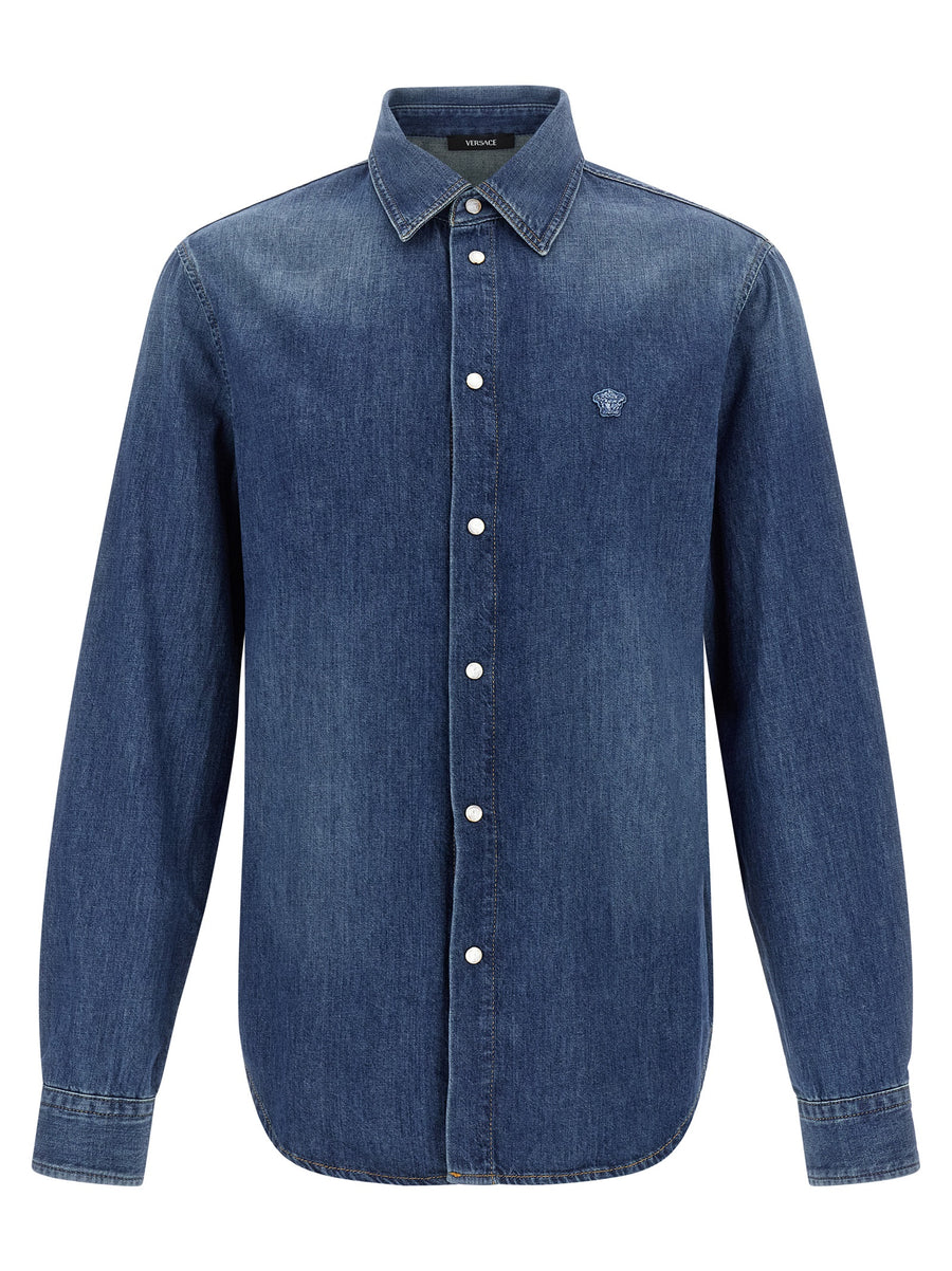 Versace 100% cotton shirt in blue