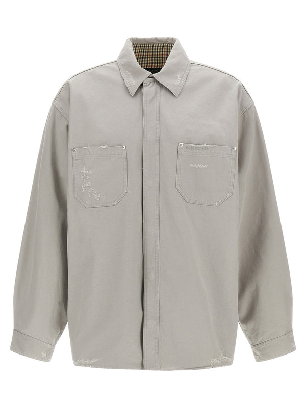 Balenciaga 100% cotton overshirt in gray