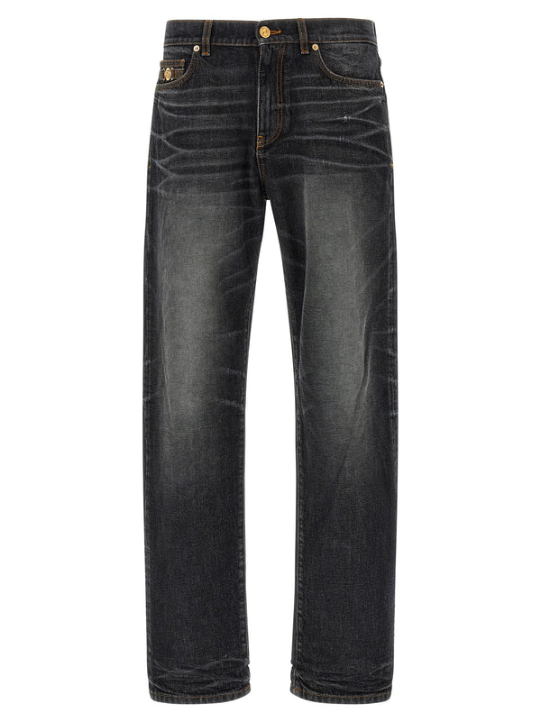 Versace 100% cotton jeans in black
