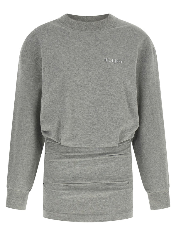 The Attico 96% cotton sweatshirt in gray