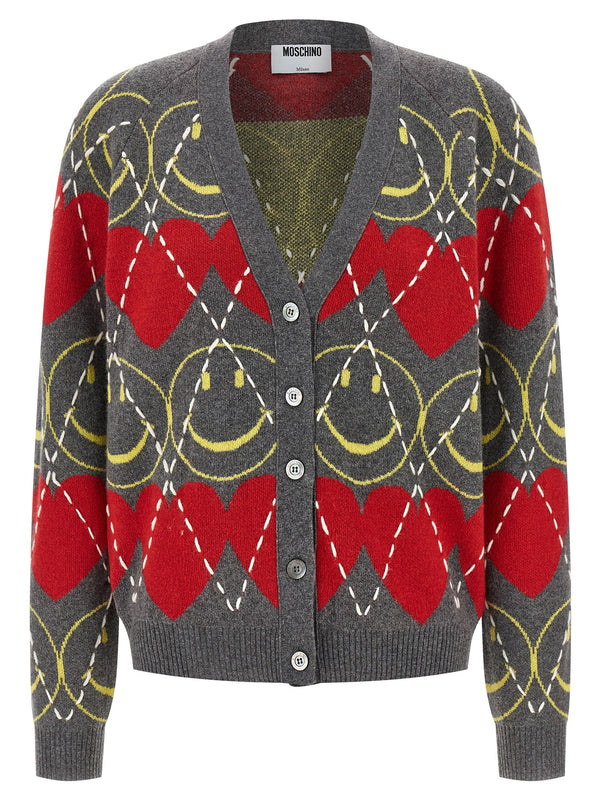 Moschino 36% Wool cardigan in gray