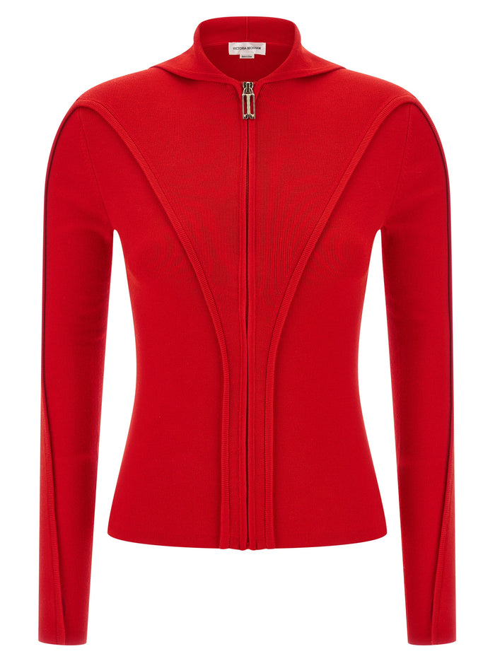 Victoria Beckham 82% wool jacket in red