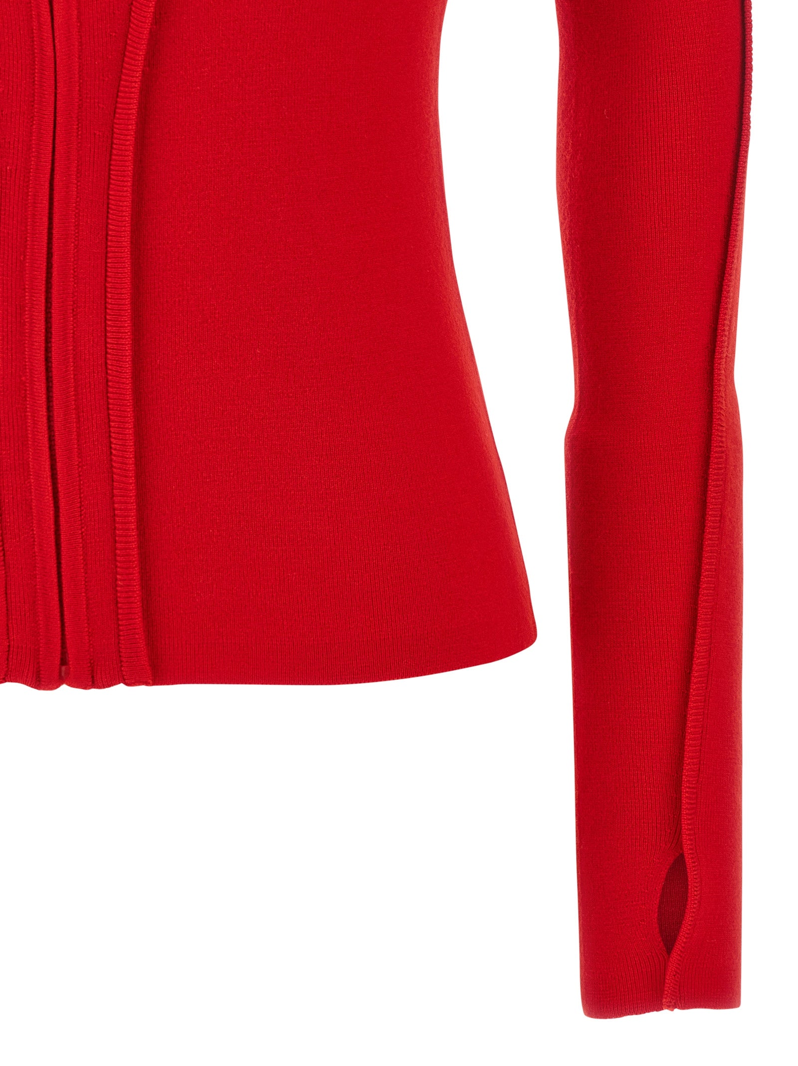 Victoria Beckham 82% wool jacket in red — view 4