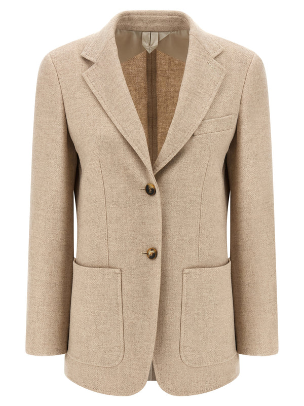 Max Mara 45% Alpaca blazer in beige