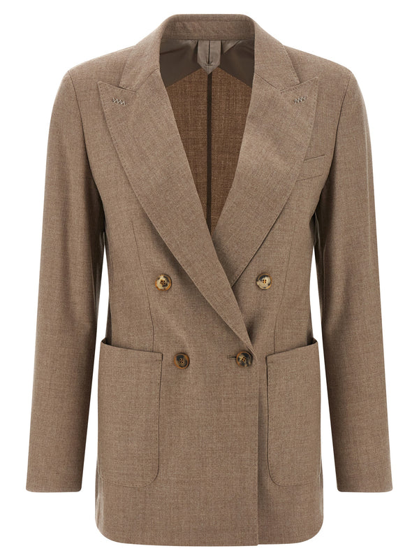 Max Mara 96% cashmere blazer in beige