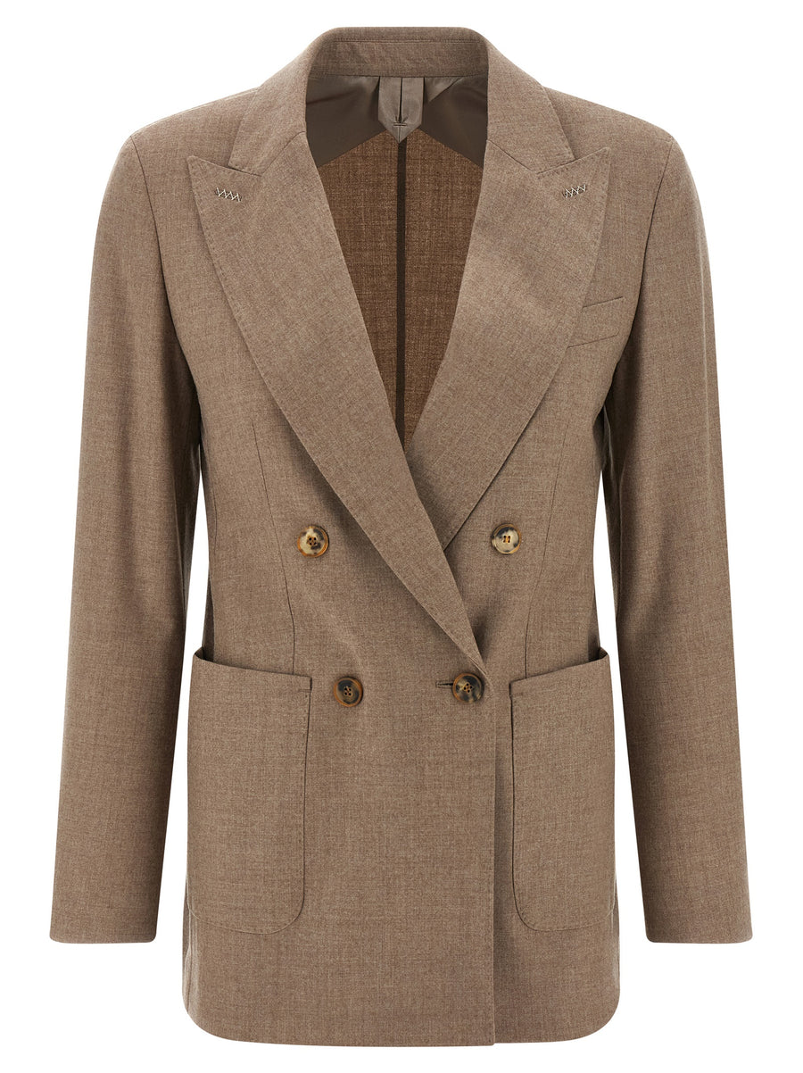 Max Mara 96% cashmere blazer in beige