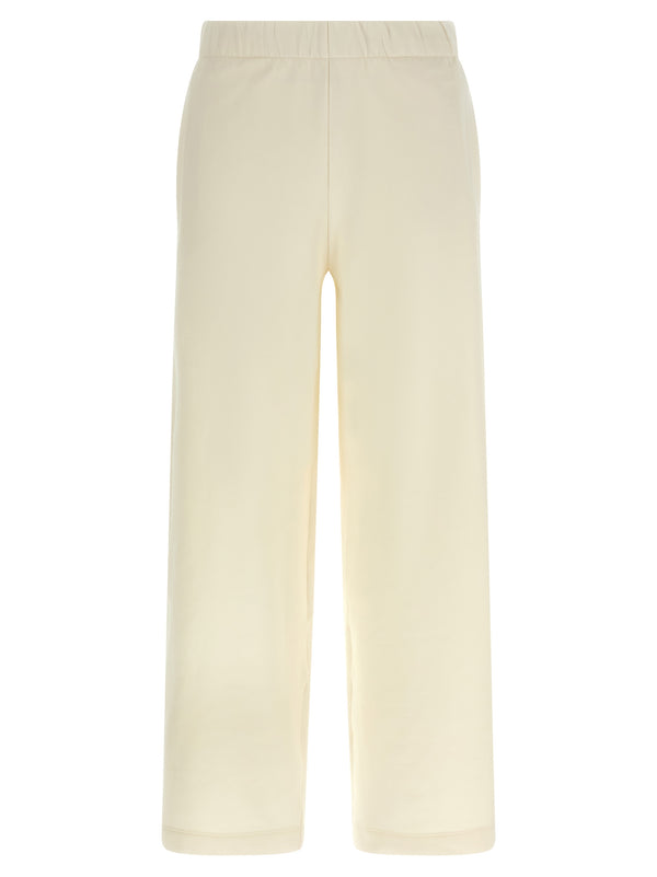 Max Mara 55% silk trousers in white