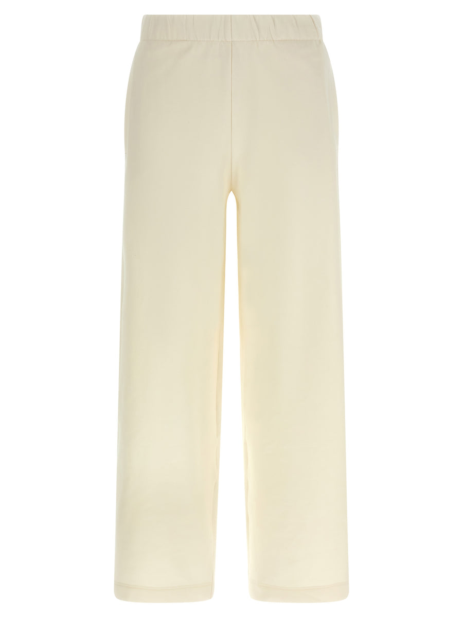 Max Mara 55% silk trousers in white