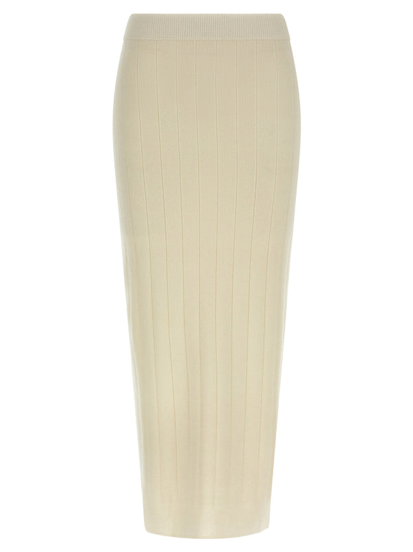 Max Mara 100% Cashmere skirt in white