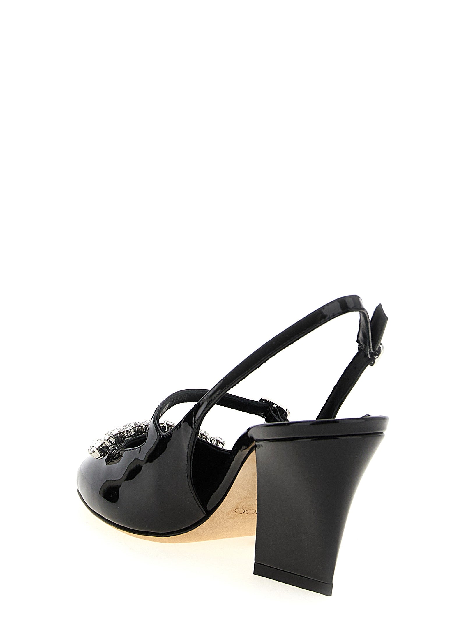 Jimmy Choo Patent Leather slingback pump in black — view 3