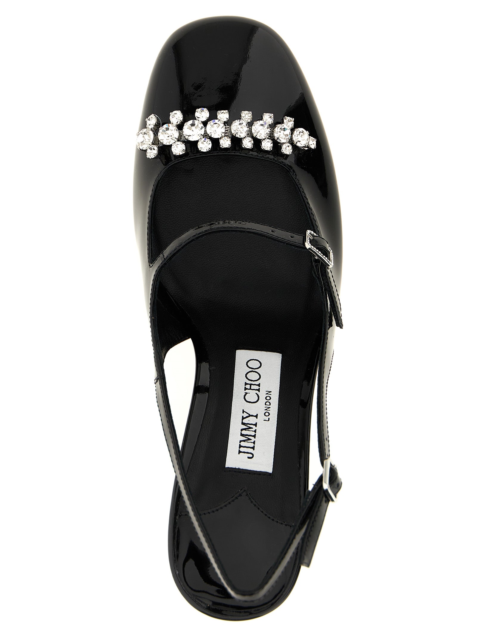 Jimmy Choo Patent Leather slingback pump in black — view 4