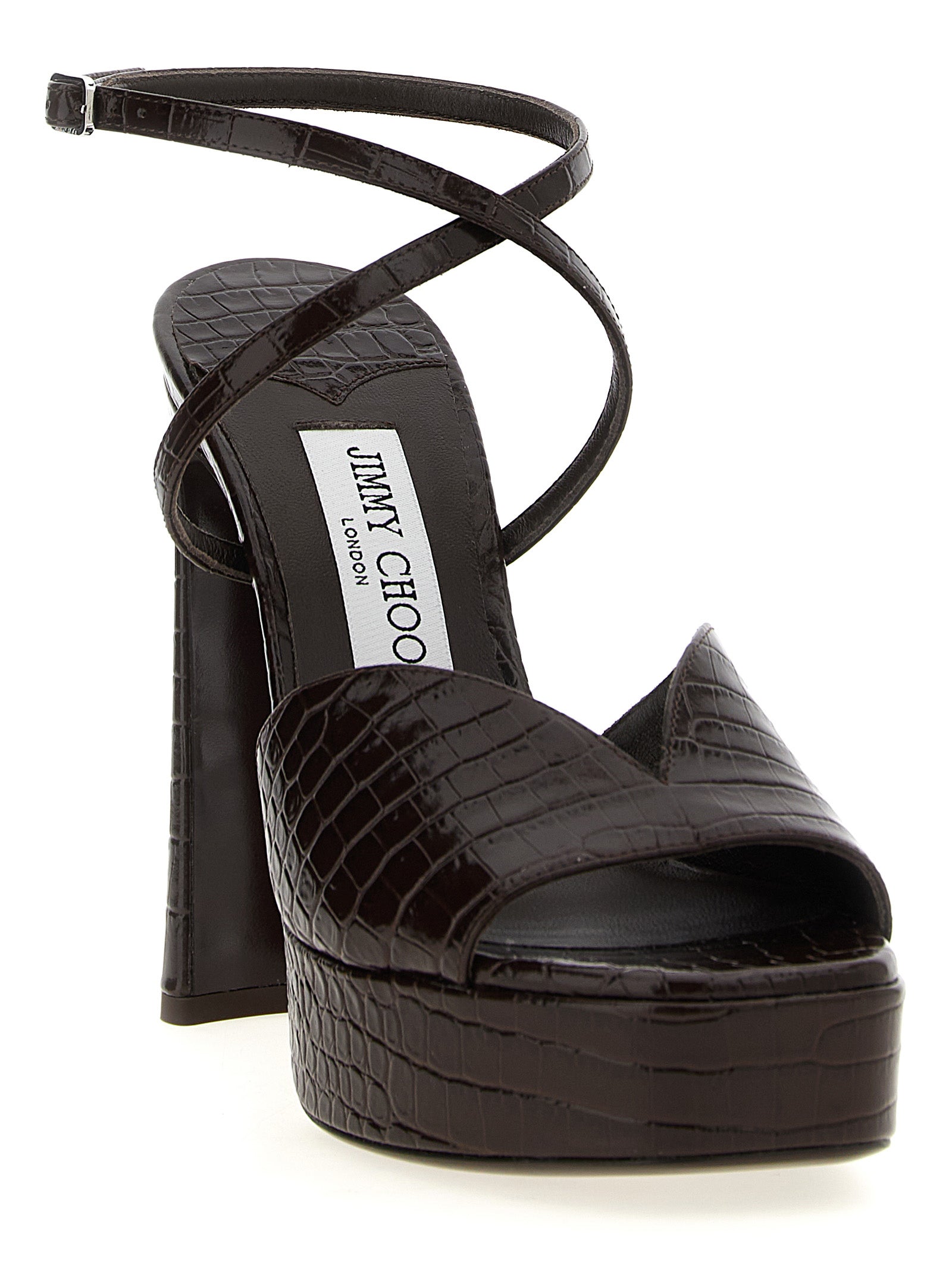 Jimmy Choo 78% Leather sandal in brown — view 2