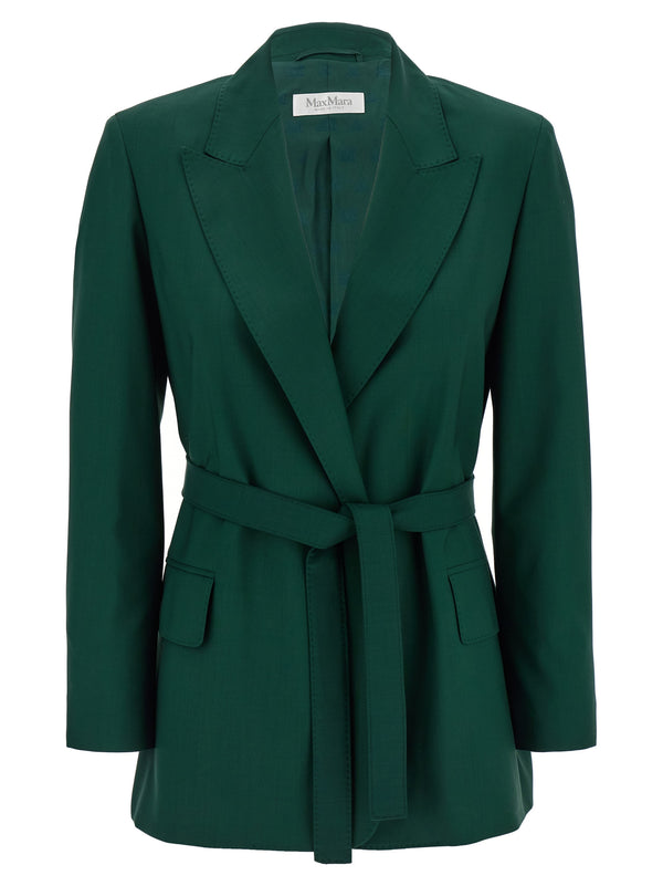 Max Mara 100% Virgin Wool blazer in green