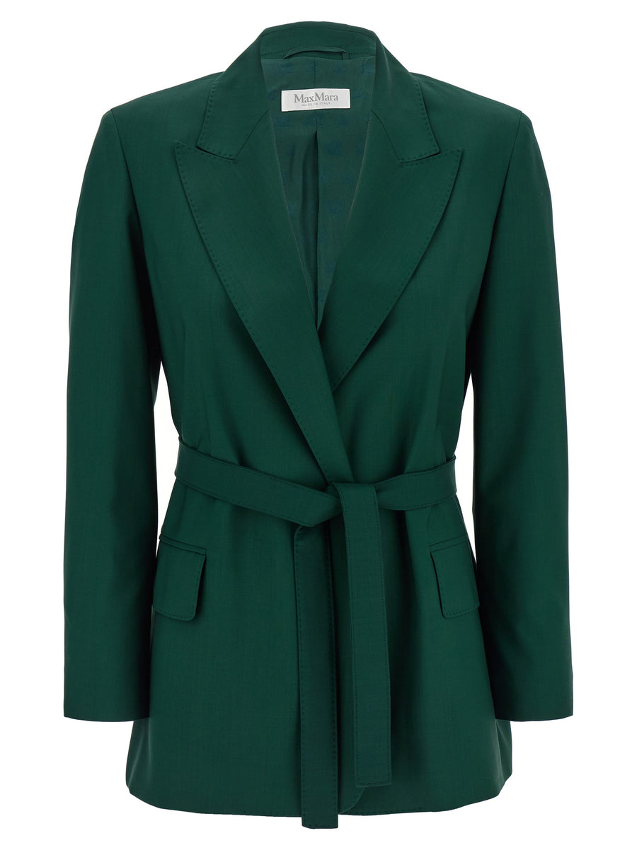 Max Mara 100% Virgin Wool blazer in green