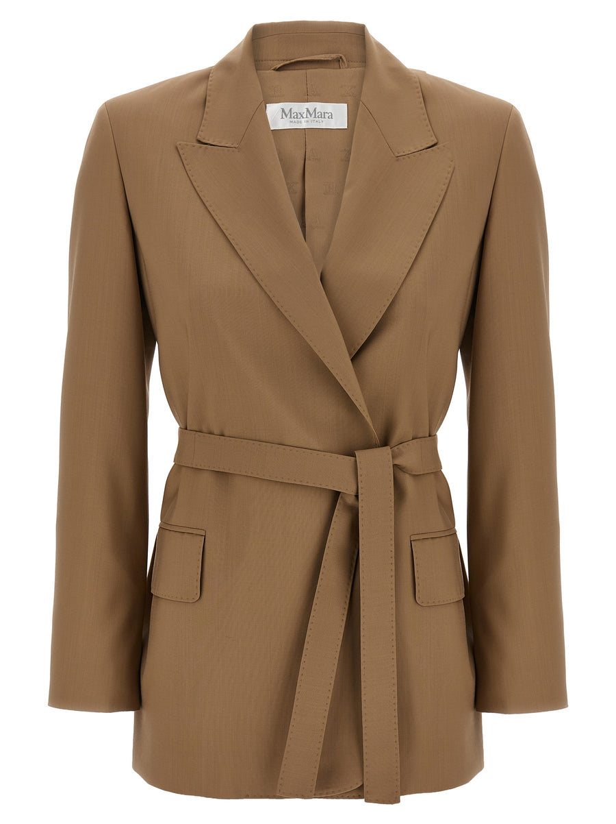 Max Mara 100% Virgin Wool blazer in brown