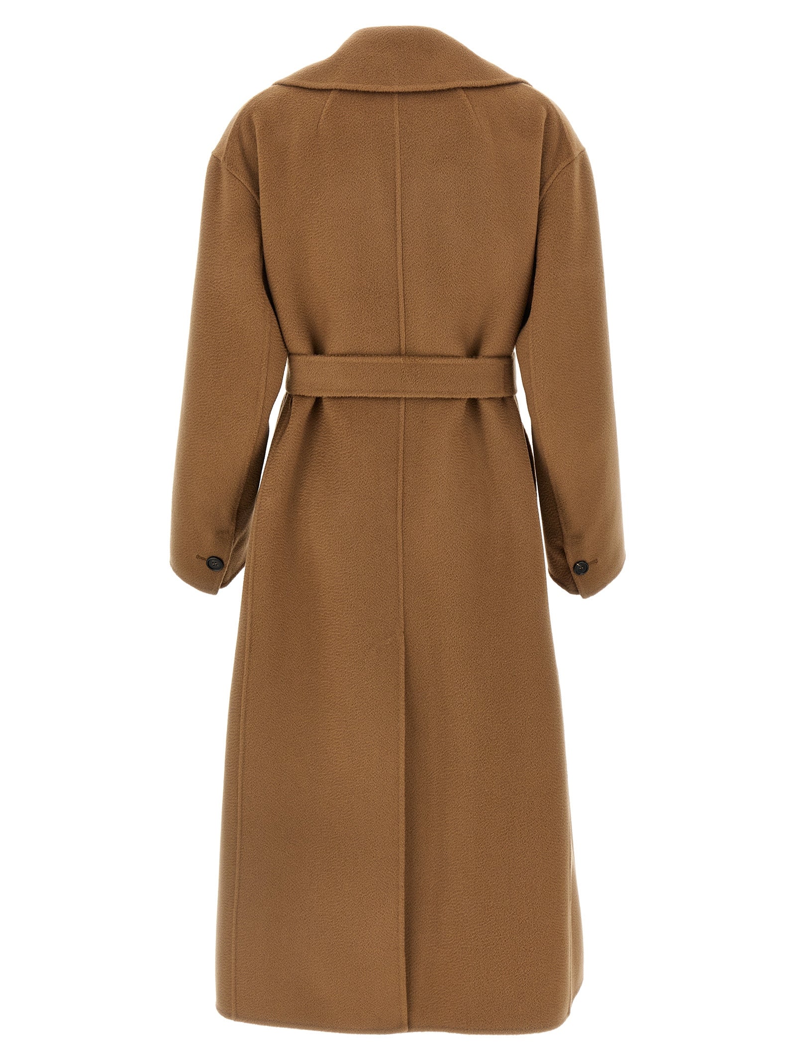 'S Max Mara 70% virgin wool coat in brown — view 2