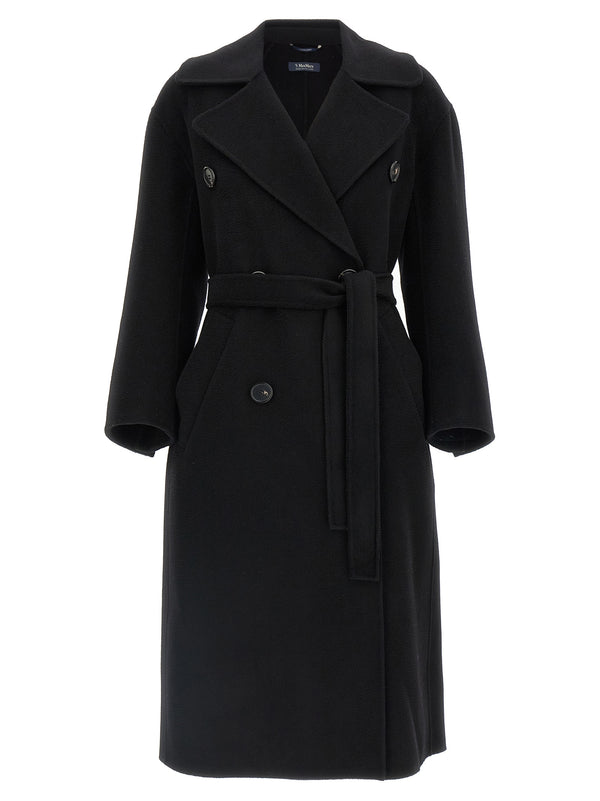 'S Max Mara 70% virgin wool coat in black