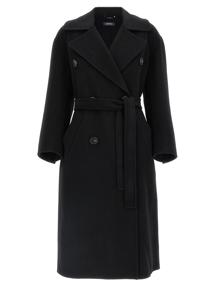 'S Max Mara 70% virgin wool coat in black