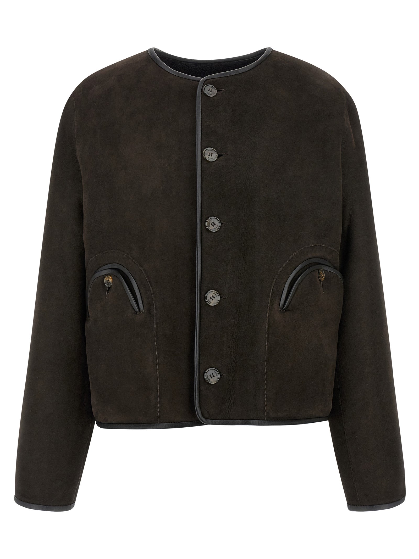 Blazé Milano 100% lamb leather jacket in black — view 2