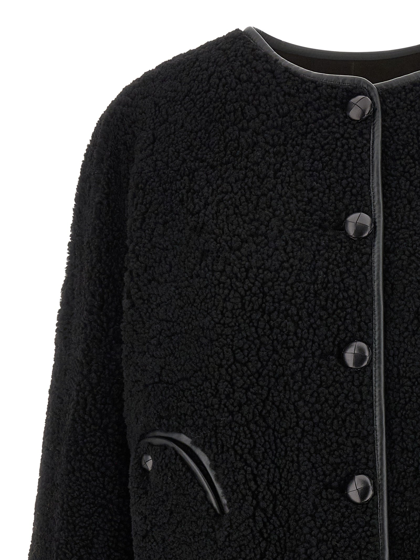 Blazé Milano 100% lamb leather jacket in black — view 4