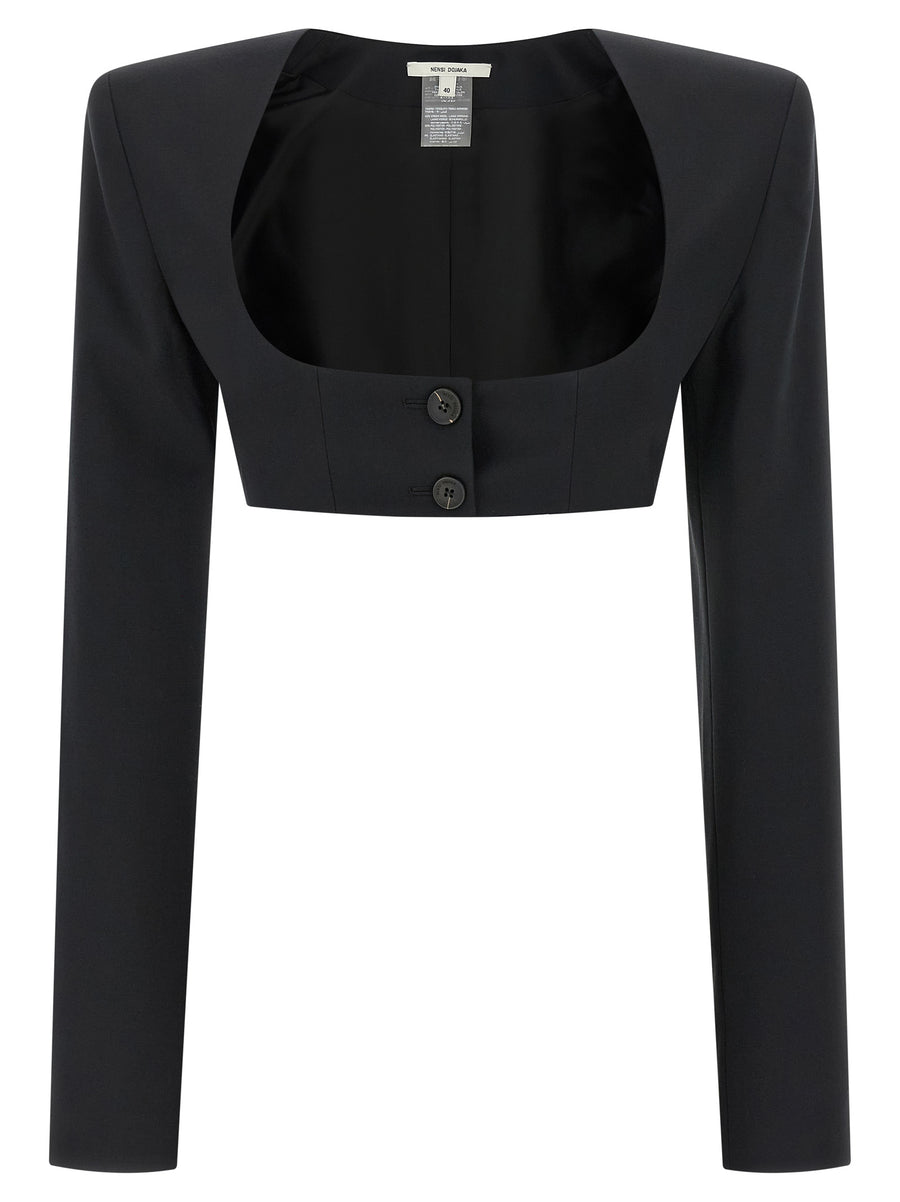 Nensi Dojaka 43% virgin wool blazer in black