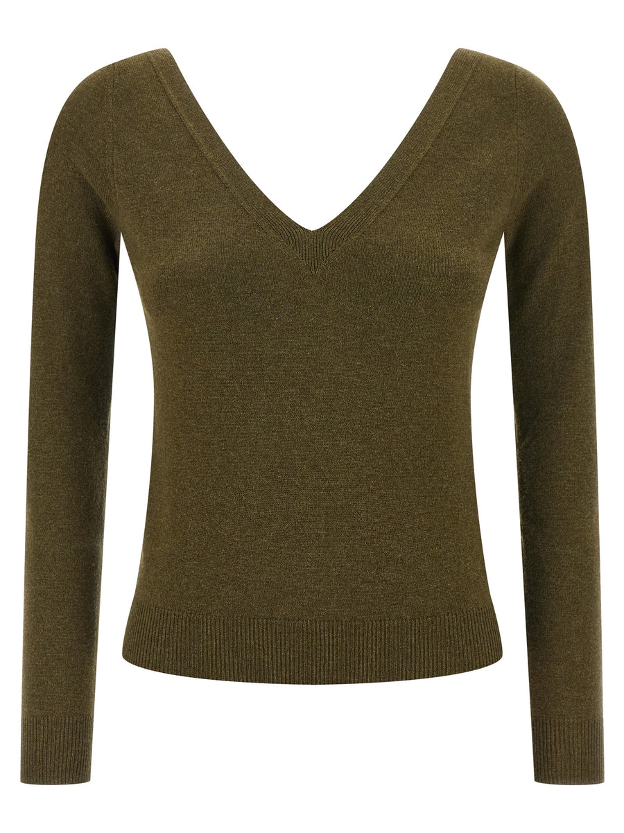 Saint Laurent 100% Cashmere sweater in green