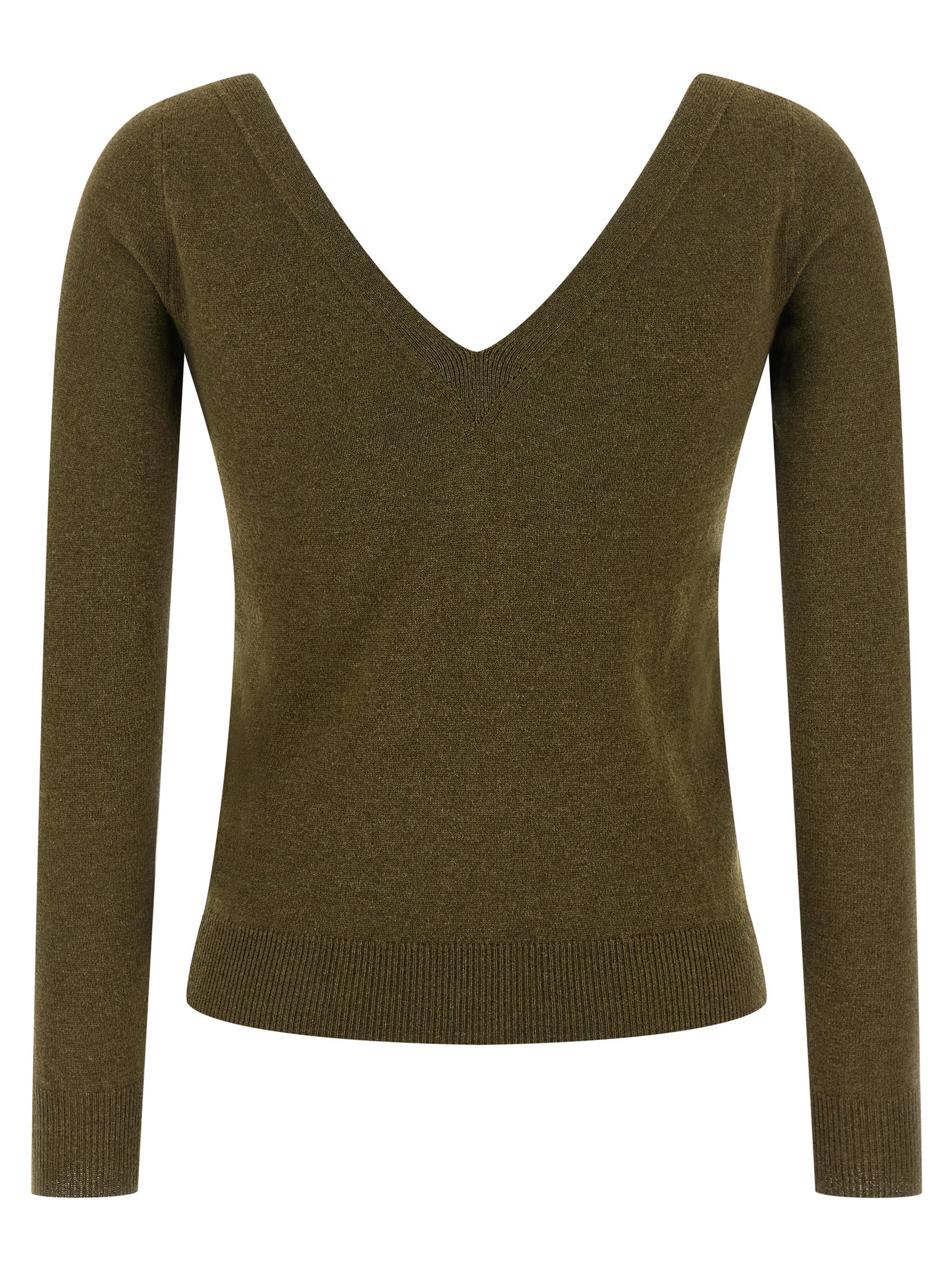 Saint Laurent 100% Cashmere sweater in green — view 2