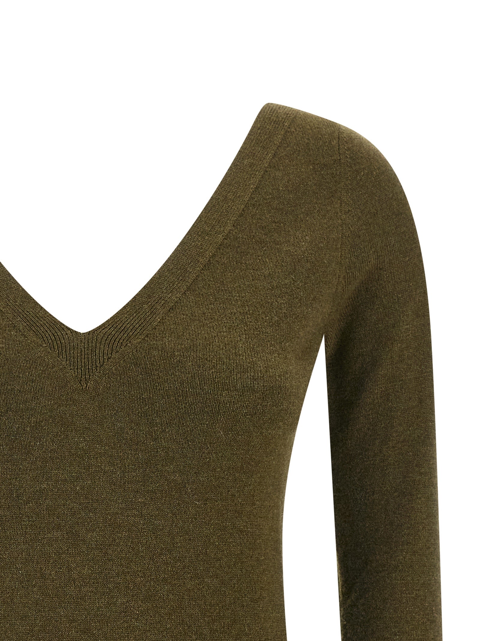 Saint Laurent 100% Cashmere sweater in green — view 3