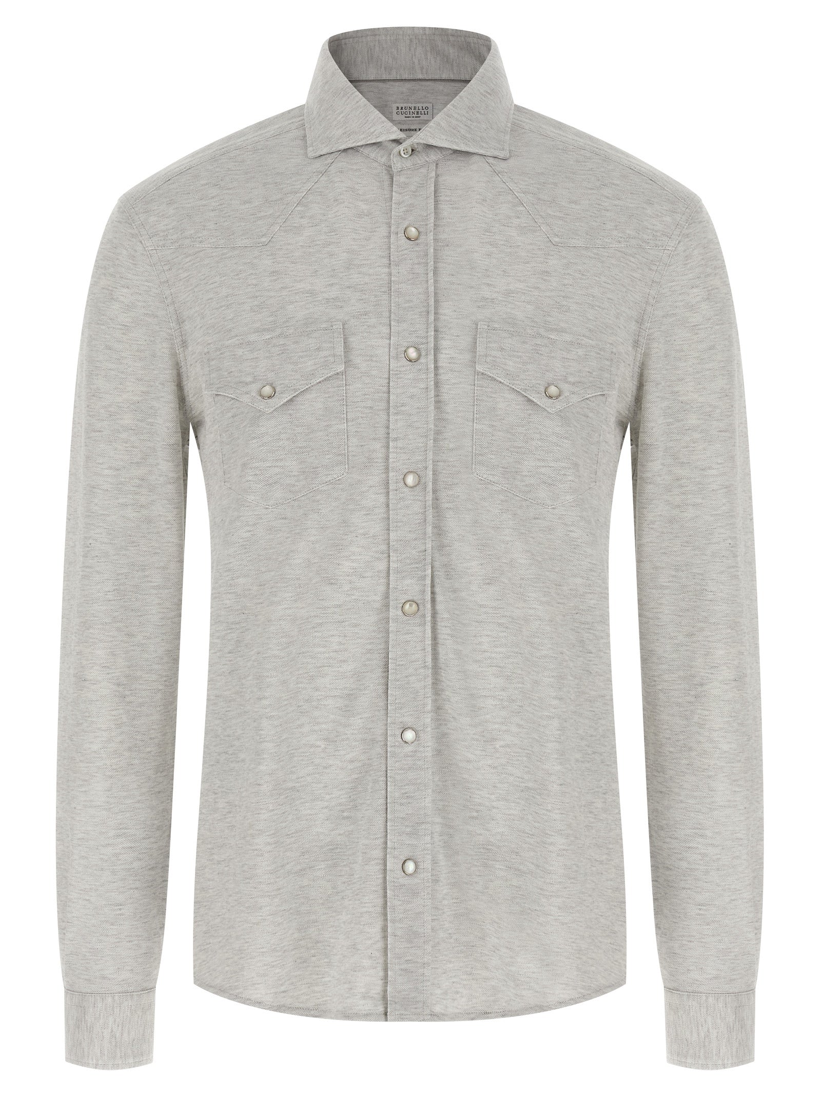 Brunello Cucinelli 100% cotton shirt in gray