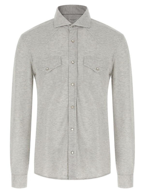 Brunello Cucinelli 100% cotton shirt in gray