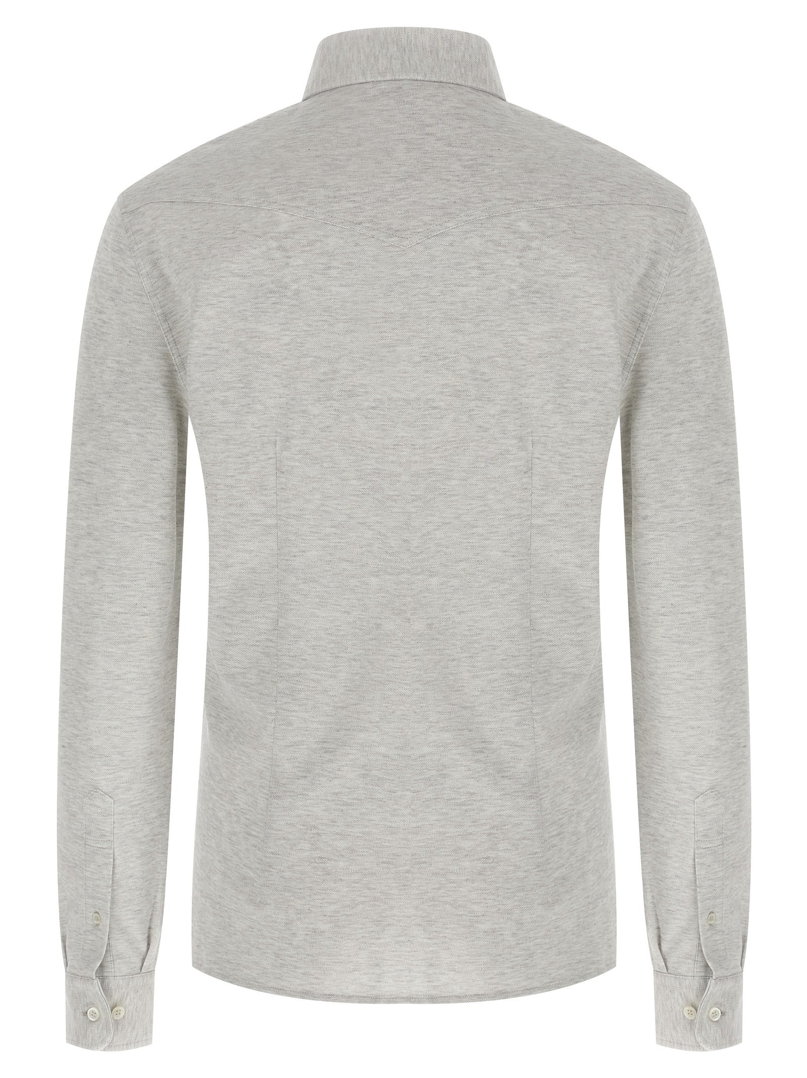 Brunello Cucinelli 100% cotton shirt in gray — view 2