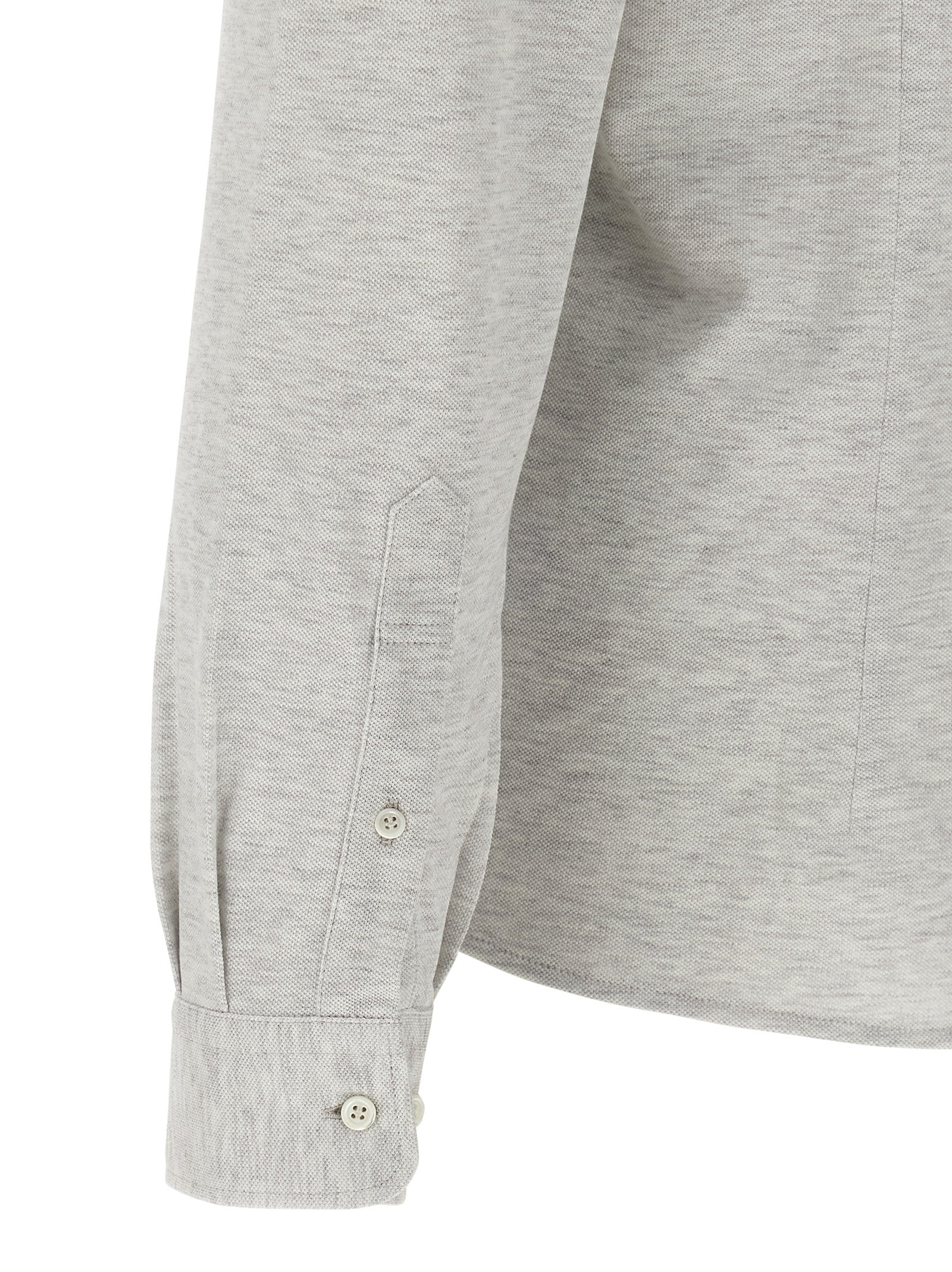 Brunello Cucinelli 100% cotton shirt in gray — view 4