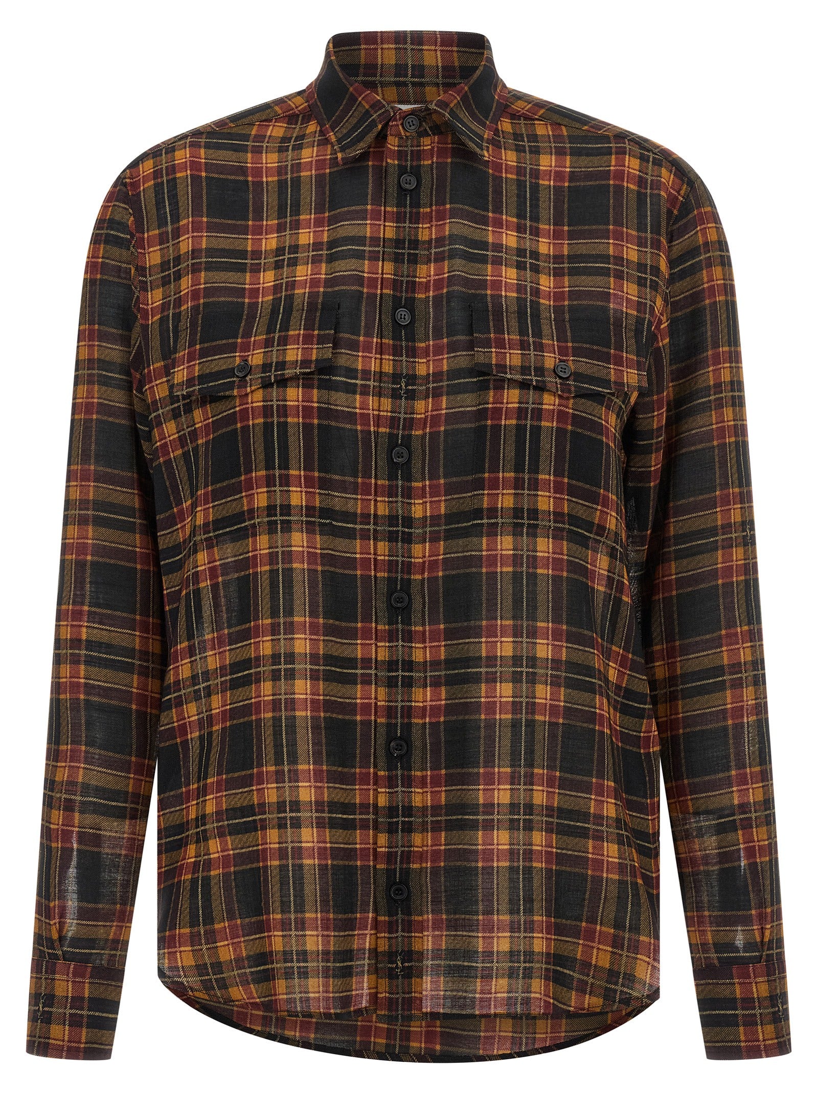 Saint Laurent 100% wool blouse in black — view 2