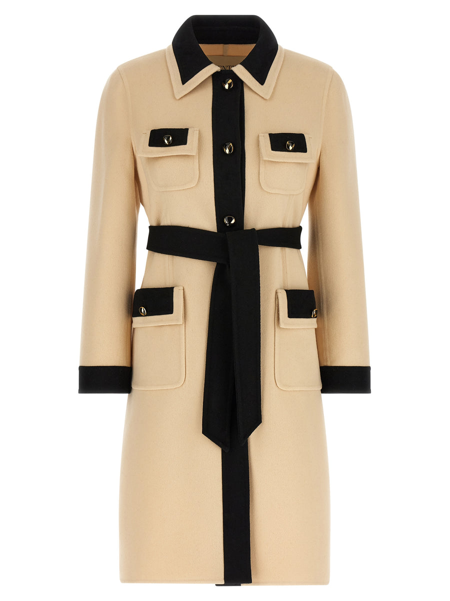 Valentino Garavani 90% Virgin Wool coat in beige