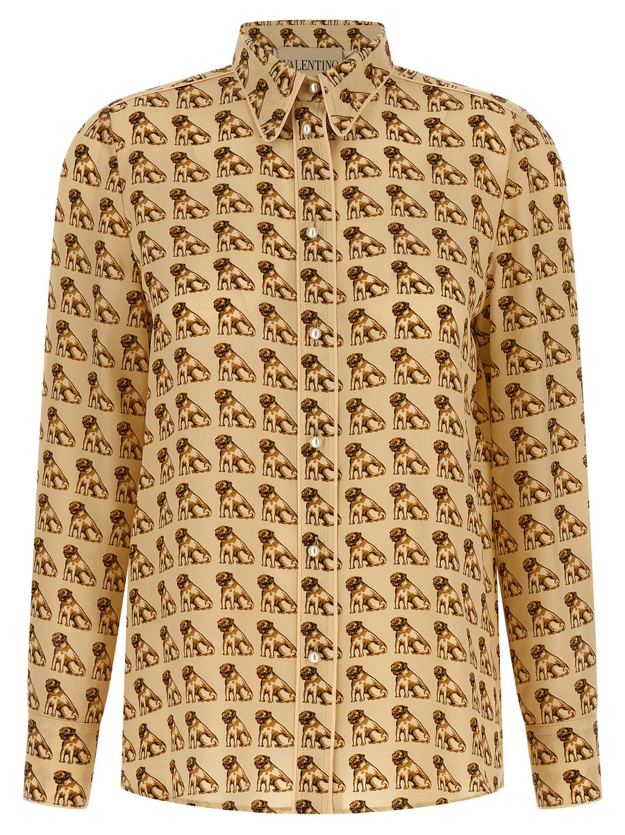 Valentino Garavani 100% Silk shirt in beige