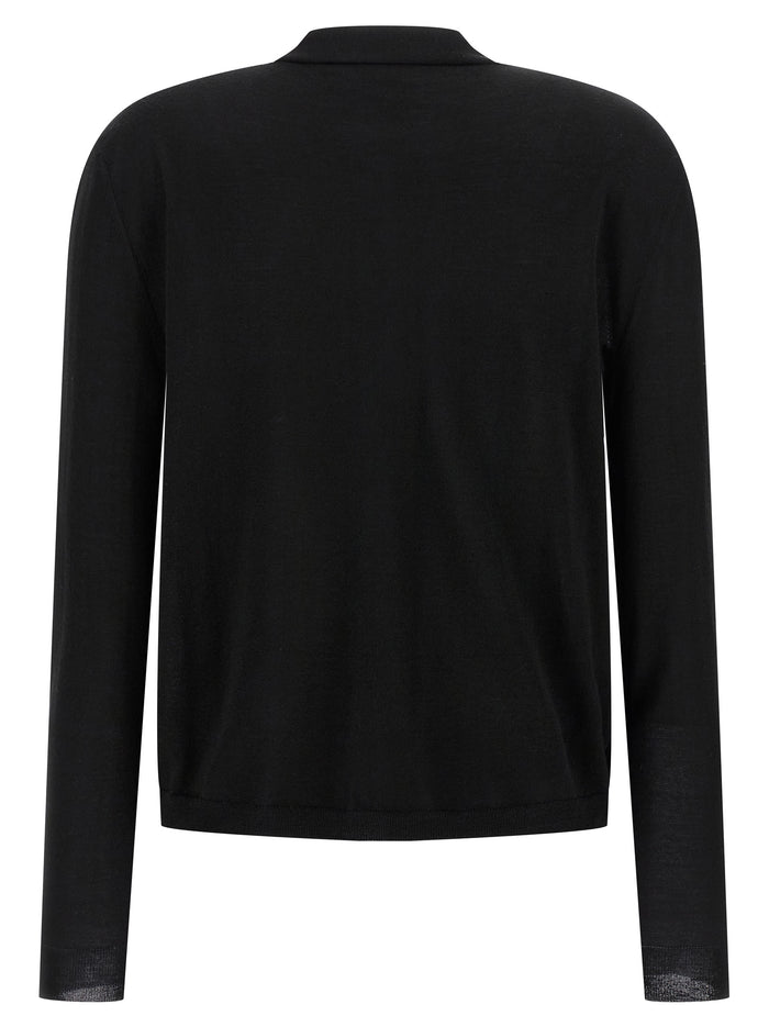 Marni 70% virgin wool cardigan in navy — view 2