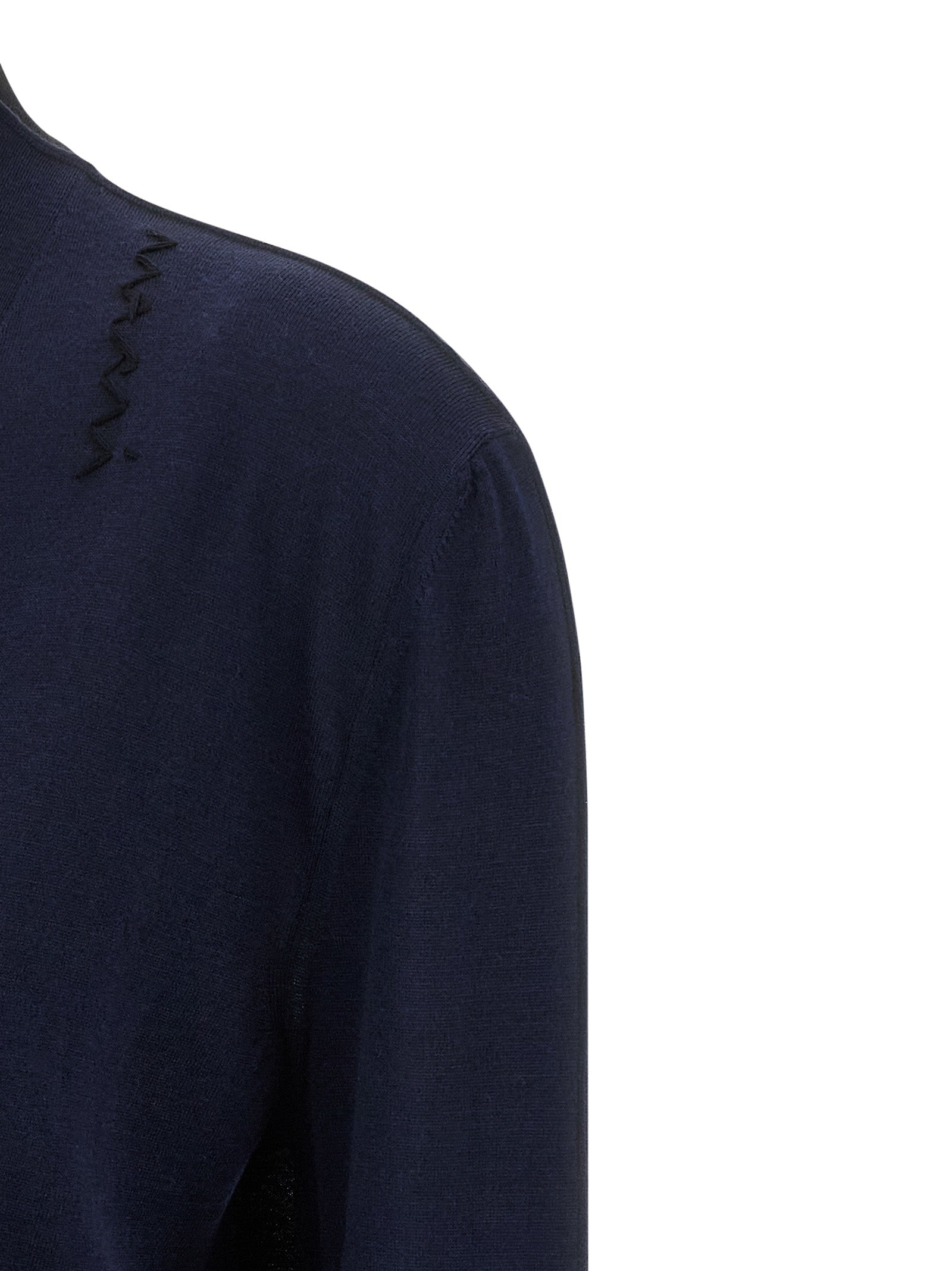 Marni 70% virgin wool cardigan in navy — view 4