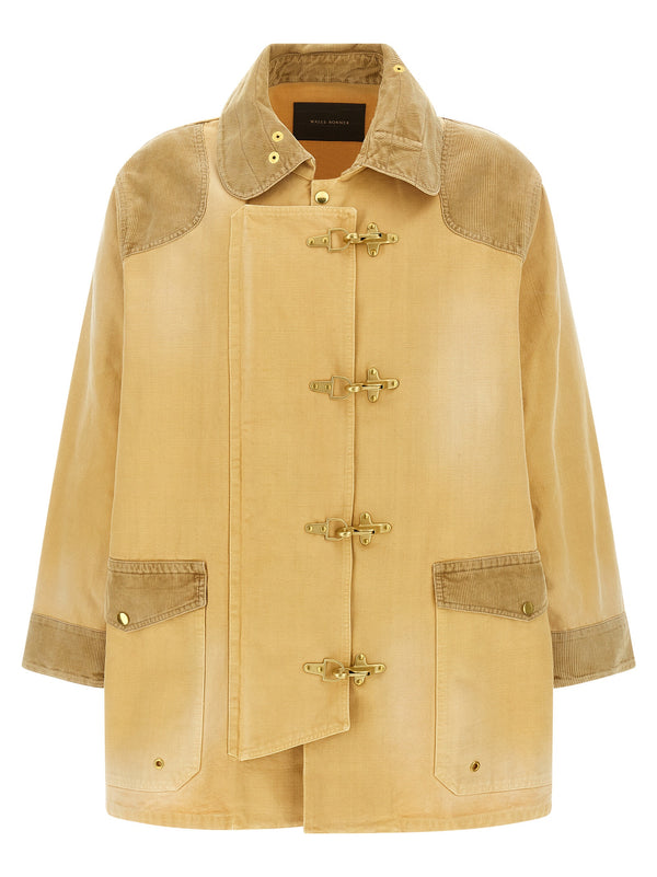 Wales Bonner 100% cotton coat in beige