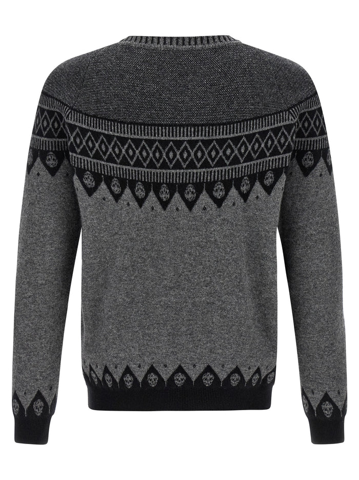 Alexander McQueen 100% wool sweater in gray — view 2