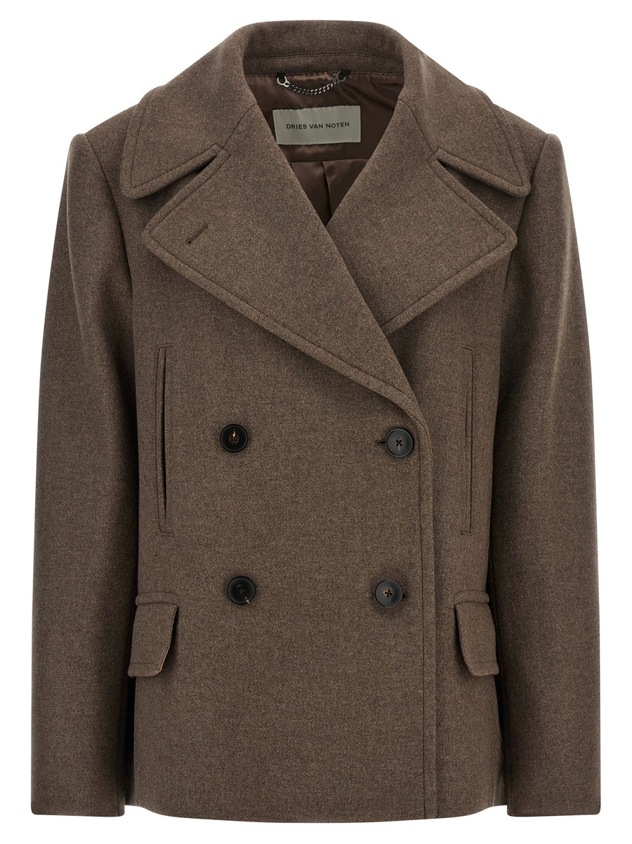 Dries Van Noten 70% wool coat in brown