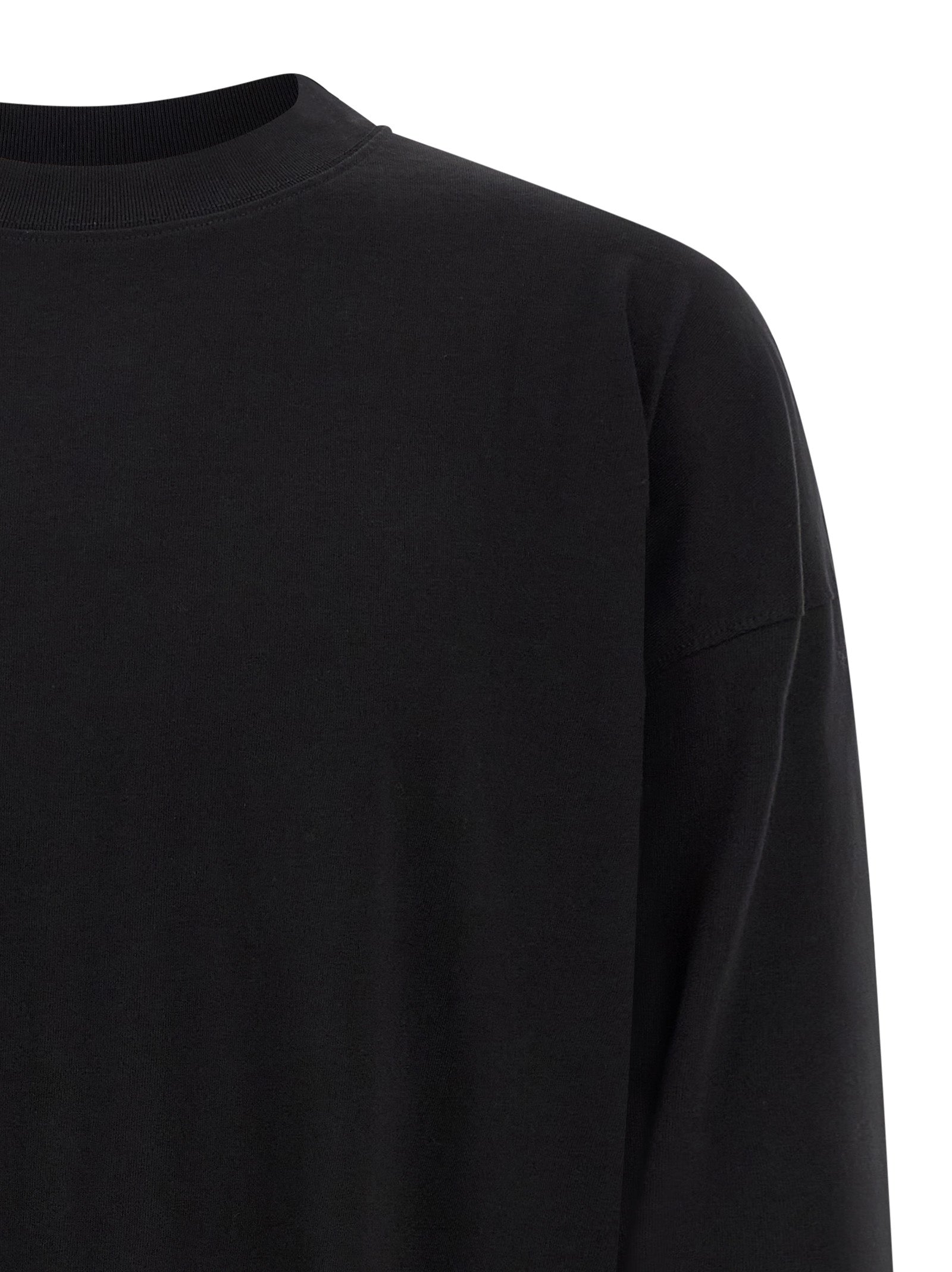 Dries Van Noten 100% cotton t-shirt in black — view 3