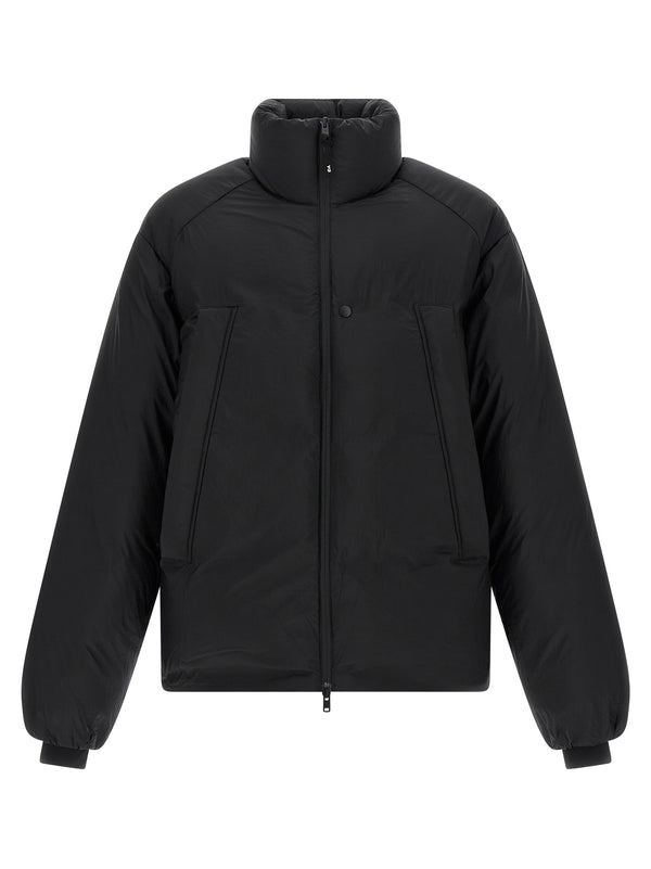 Y-3 100% polyamide shell down jacket in black