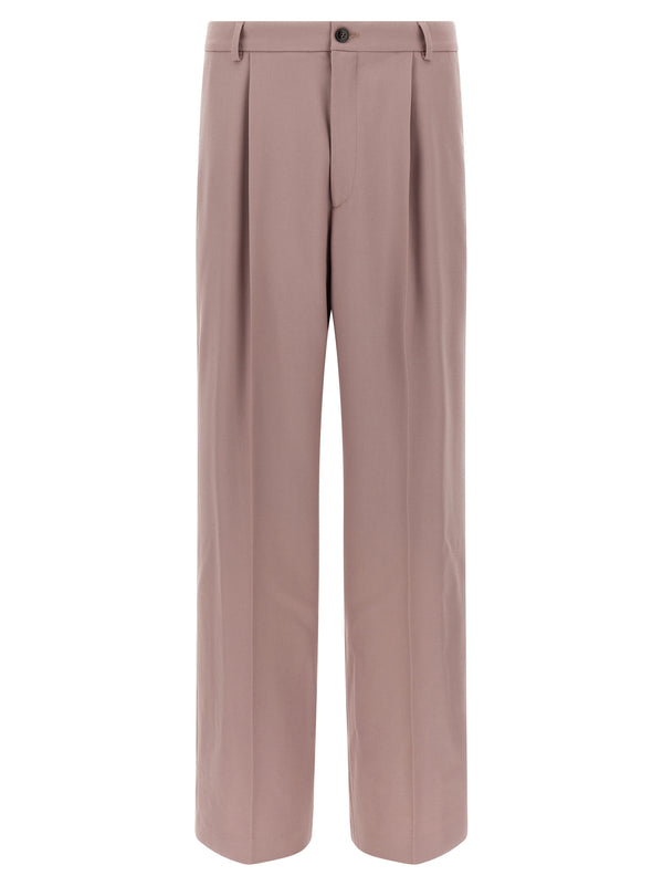 Dries Van Noten 100% wool trousers in pink