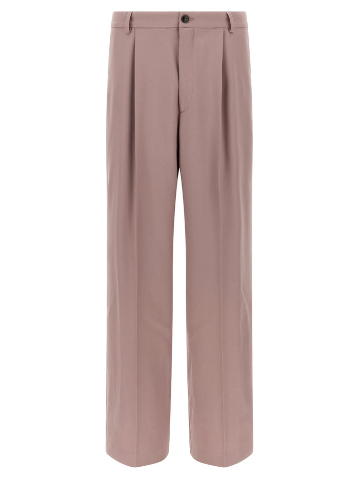 Dries Van Noten 100% wool trousers in pink