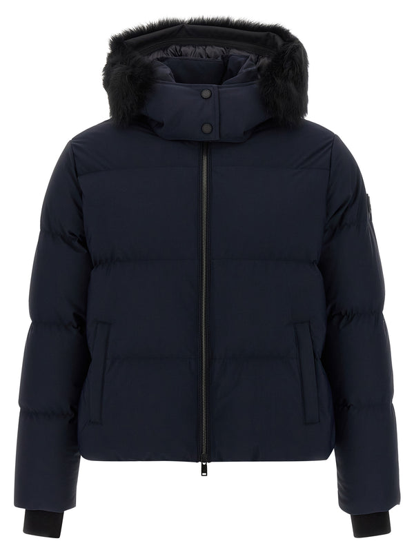 Moose Knuckles 76% nylon down jacket in navy
