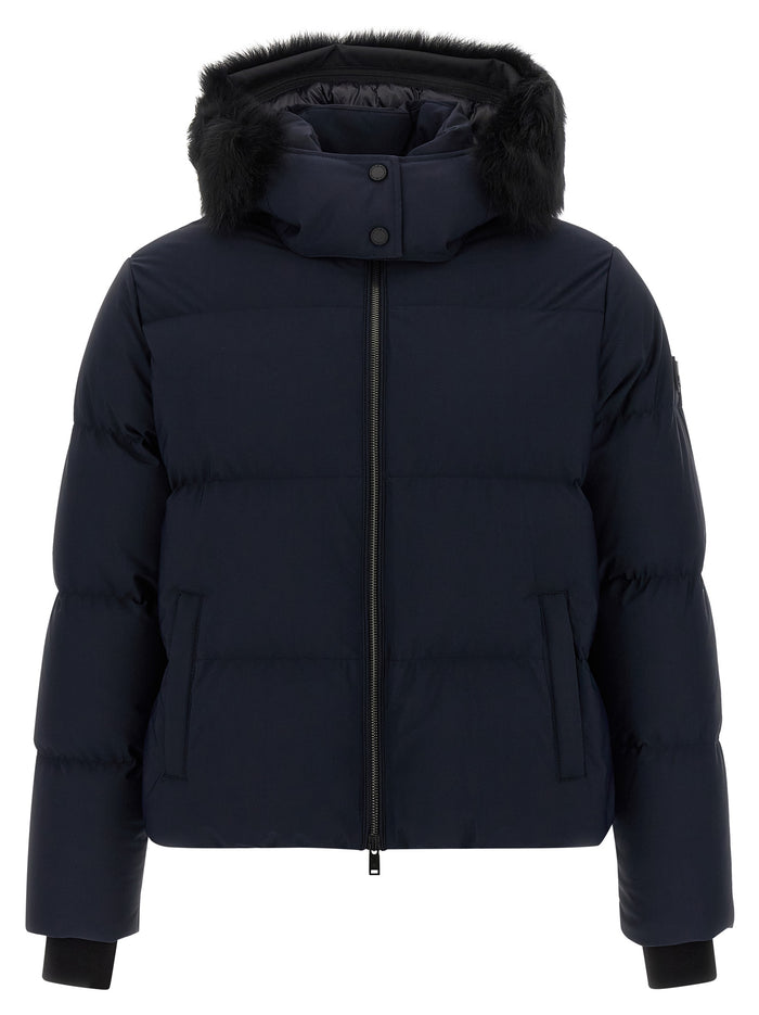 Moose Knuckles 76% nylon down jacket in navy