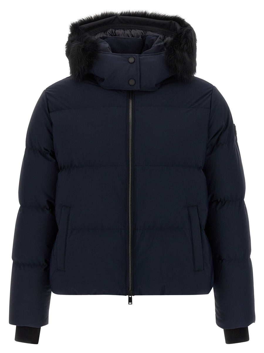 Moose Knuckles 76% nylon down jacket in navy