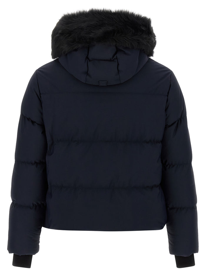 Moose Knuckles 76% nylon down jacket in navy — view 2
