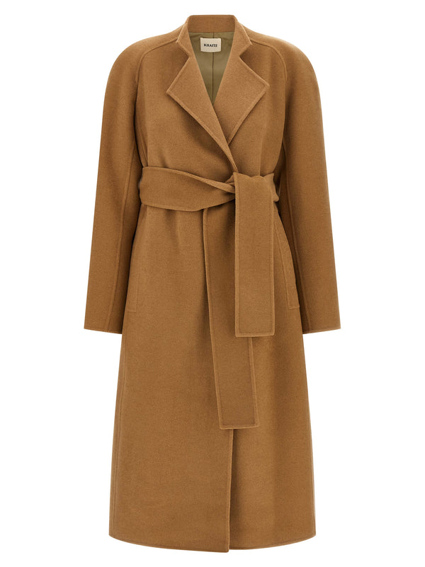 Khaite 100% wool coat in brown