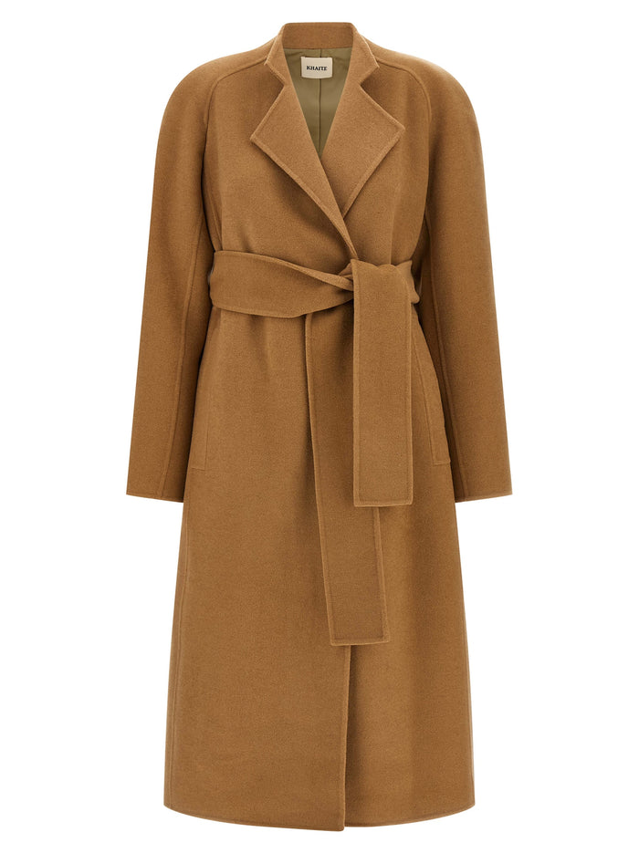 Khaite 100% wool coat in brown
